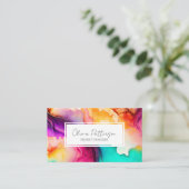 Abstrakter Alkoholink-Stil Visitenkarte (Stehend Vorderseite)