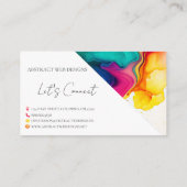 Abstrakter Alkoholink-Stil Visitenkarte (Rückseite)