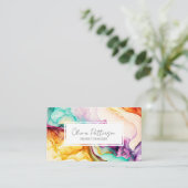 Abstrakter Alkoholink-Stil Visitenkarte (Stehend Vorderseite)