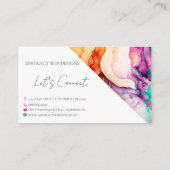 Abstrakter Alkoholink-Stil Visitenkarte (Rückseite)