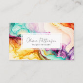 Abstrakter Alkoholink-Stil Visitenkarte (Vorderseite)