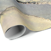 Abstrakter Alkoholtink Glimmery Lila Aquamarin Gol Geschenkpapier (Rolleneckpunkt)