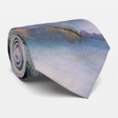 Abstrakter Alkoholtink Glimmery Lila Aquamarin Gol Krawatte (Gerollt)