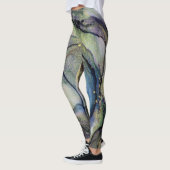 Abstrakter Alkoholtink schimmery mehrfarbig Leggings (Links)