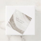 Abstrakter Alkoholtink Silver Navy Blue Glitzer Fa Geschenkanhänger (Beispiel)