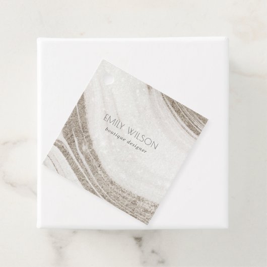 Abstrakter Alkoholtink Silver Navy Blue Glitzer Fa Geschenkanhänger (Beispiel)