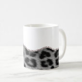 Abstrakter Alkoholtink Silver Navy Glitzer Kaffeetasse (VorderseiteRechts)