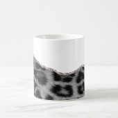 Abstrakter Alkoholtink Silver Navy Glitzer Kaffeetasse (Mittel)
