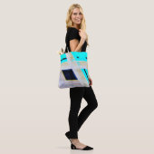 Abstrakter, alter Grunge-Hintergrund mit hellen Fa Tasche (Am Model)