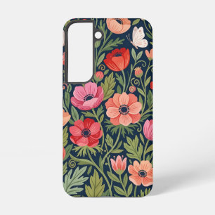 Abstrakter Anemonengarten Schmetterlinge Samsung H Galaxy Hülle