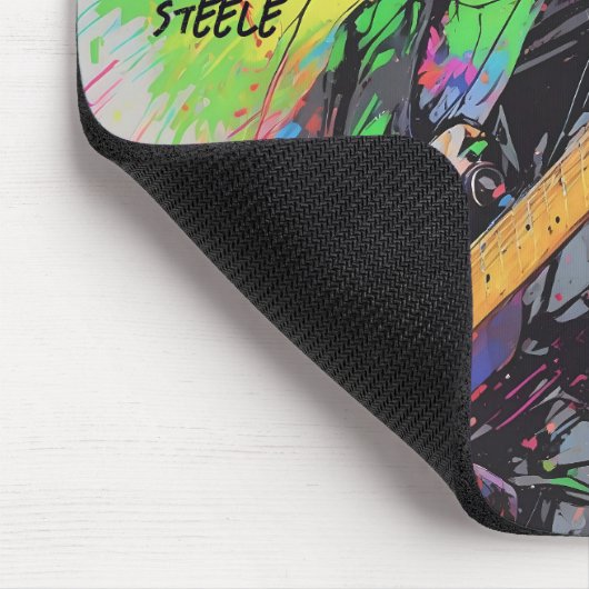 Abstrakter Anime-Rock-Gitarrist Mousepad (Ecke)