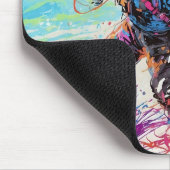 Abstrakter Anime-Taucher unter Wasser Mousepad (Ecke)