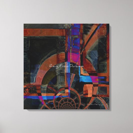 Abstrakter Anstieg aus der Dunkelheit Leinwanddruck (Vorderseite)