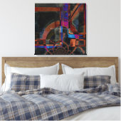 Abstrakter Anstieg aus der Dunkelheit Leinwanddruck (Insitu (Schlafzimmer))