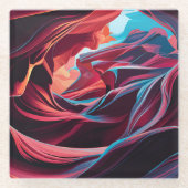 Abstrakter Antelope Canyon Arizona Glasuntersetzer (Vorderseite)