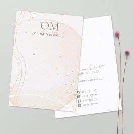 Abstrakter Anzeiger für WasserfarbenEarring Visitenkarte