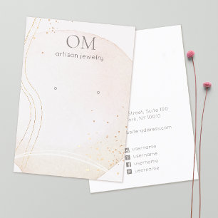 Abstrakter Anzeiger für WasserfarbenEarring Visitenkarte