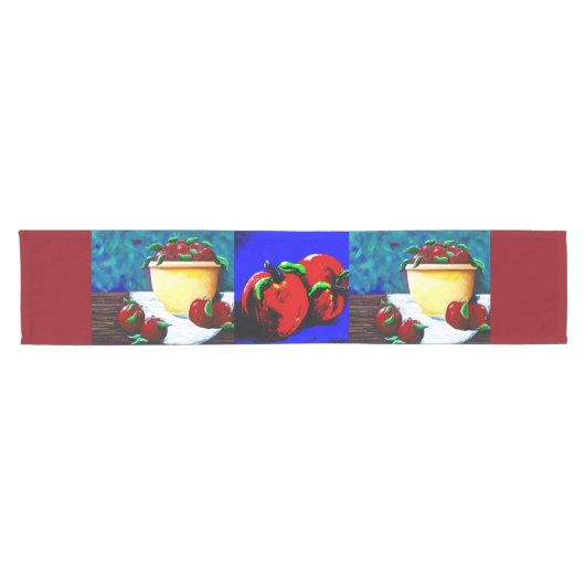 Abstrakter Apple Table Runner Kurzer Tischläufer (Horizontal)