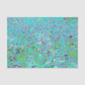 Abstrakter Aqua Green und Lila Tiefgarten Seidenpapier (Vorderseite)