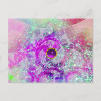 ABSTRAKTER AQUAMARINER BLAU, PINKWELLEN,GLITZERN,L