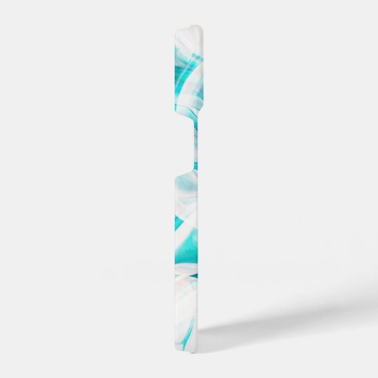 Abstrakter Aquamariner Name des blass-blass-farbig iPhone Hülle (Rechte Seite)