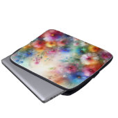 Abstrakter Aquarell-Blumenprint Laptopschutzhülle (Vorne Knopf)