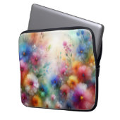 Abstrakter Aquarell-Blumenprint Laptopschutzhülle (Vorderseite Links)