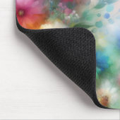 Abstrakter Aquarell-Blumenprint Mousepad (Ecke)
