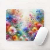 Abstrakter Aquarell-Blumenprint Mousepad (Mit Mouse)