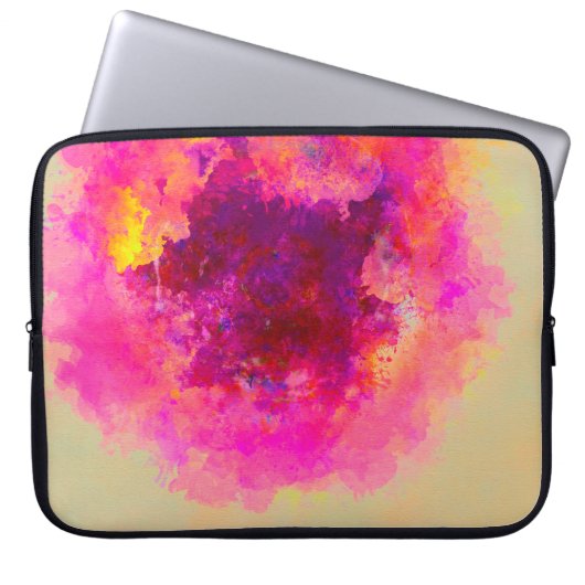 Abstrakter Aquarell Farbige Textur. Laptopschutzhülle (Vorderseite)