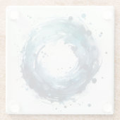 abstrakter Aquarell-Ring Glasuntersetzer (Rückseite)