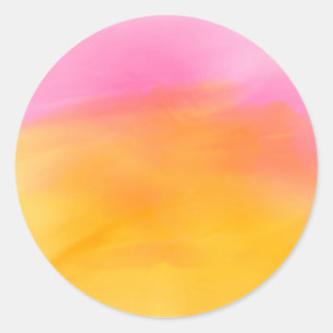 Abstrakter Aquarell-Weicher Hintergrund Runder Aufkleber