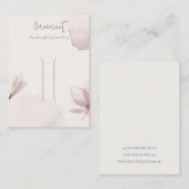 Abstrakter Aquarellblütenhalter Visitenkarte (Vorne/Hinten)