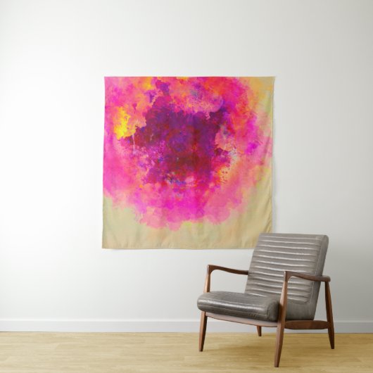 Abstrakter Aquarellhintergrund Farbige Textur.  Wandteppich (Beispiel)