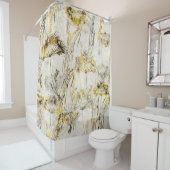 Abstrakter Aquarellhintergrund: Leuchter, Wacholde Duschvorhang (Beispiel)