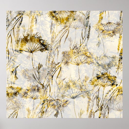 Abstrakter Aquarellhintergrund: Leuchter, Wacholde Poster (Vorne)