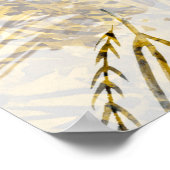 Abstrakter Aquarellhintergrund: Leuchter, Wacholde Poster (Ecke)