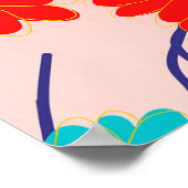 Abstrakter Aquarellhintergrund mit Blume Poster (Ecke)