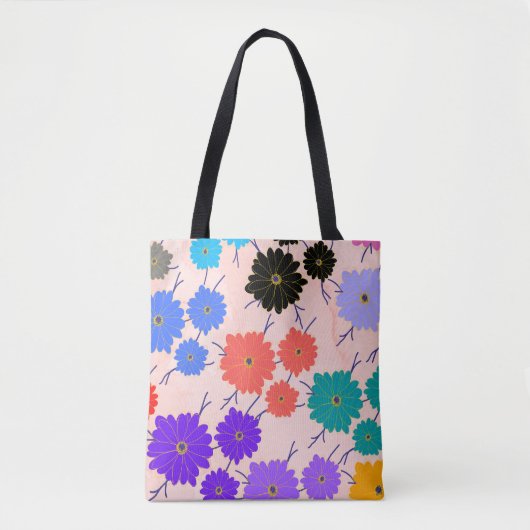 Abstrakter Aquarellhintergrund mit Blume Tasche (Vorderseite)