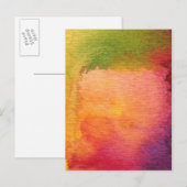 Abstrakter Aquarellhintergrund Postkarte (Vorne/Hinten)