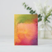 Abstrakter Aquarellhintergrund Postkarte (Stehend Vorderseite)