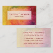 Abstrakter Aquarellhintergrund Visitenkarte (Vorne/Hinten)