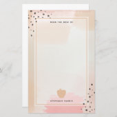 Abstrakter Aquarelllehrer Briefpapier (Vorne/Hinten)