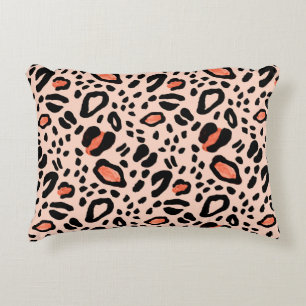 Abstrakter Aquarellleopard. Muster Dekokissen