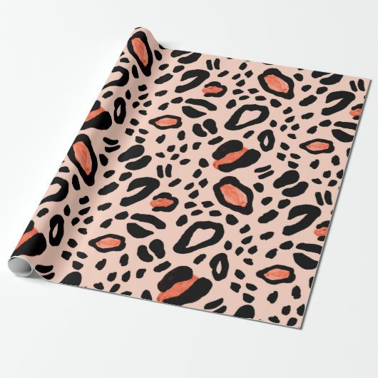 Abstrakter Aquarellleopard. Muster Geschenkpapier (Ungerollt)