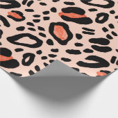 Abstrakter Aquarellleopard. Muster Geschenkpapier (Ecke)
