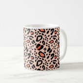 Abstrakter Aquarellleopard. Muster Kaffeetasse (VorderseiteRechts)