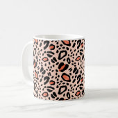 Abstrakter Aquarellleopard. Muster Kaffeetasse (Vorderseite Links)