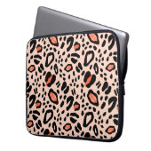 Abstrakter Aquarellleopard. Muster Laptopschutzhülle (Vorderseite Links)