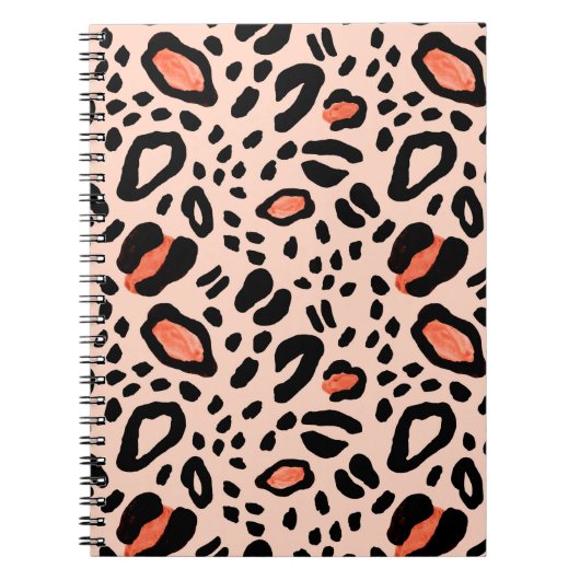 Abstrakter Aquarellleopard. Muster Notizblock (Vorderseite)